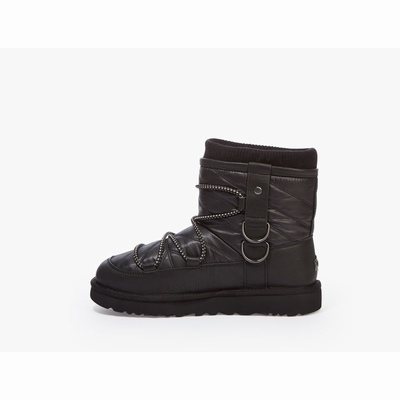 Botas UGG Puff Momma Classic Short Mulher Pretas | PT-AZLMC